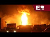 Incendio provocado por toma clandestina en ducto de Pemex / Andrea Newman