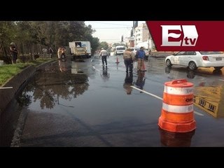 Continúan labores por fuga de agua en la Colonia del Valle / Excélsior Informa con Mariana H