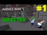 Minecraft Infected Gameplay - Let's Play - #1 (I'm so HYPER!!!) - [60 FPS]