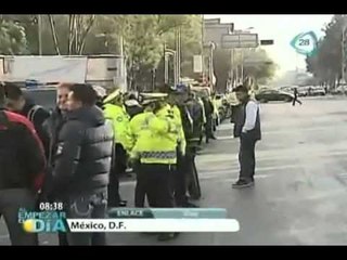 Enfrentamiento entre operadores de la ruta 2 y elementos de la seguridad pública