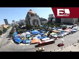 CNTE libera banquetas aledañas al Monumento a la Revolución / Todo México