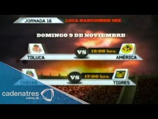Los partidos de la Jornada 16 del Torneo Apertura 2014