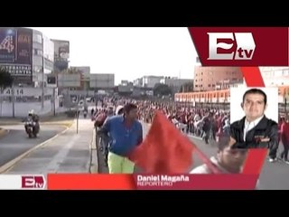 Marcha en Calzada de Tlalpan rumbo al Zócalo del Distrito Federal por demanda de vivienda