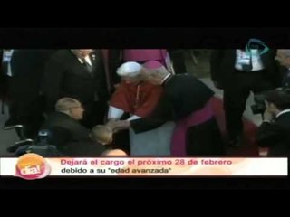 Benedicto XVI dejará el cargo de Papa