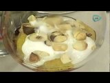 Parfaits de naranja con salsa de caramelo y vino