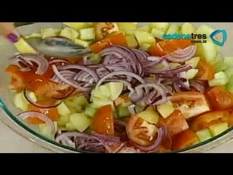 Receta de ensalada de papas, aceitunas y alcaparras. Recetas de comida fáciles y rápidas