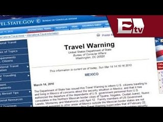 Estados Unidos emite alerta para viajar a México / Titulares de la noche
