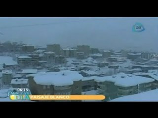 La nieve pinta el paisaje de blanco en Turquía