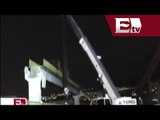 Retiran puente peatonal en la autopista México-Puebla/ Comunidad Yazmin Jalil