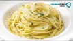 Receta de pasta con chícharos, crema, perejil y menta. Receta comida italiana / Receta de pastas