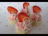 Cupcakes de fresas con crema