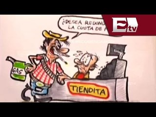 Cartún Pérez: Extorsión a comerciante en México  / Titulares con Vianey Esquinca