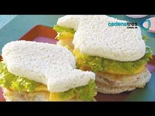 Receta de sandwich de figuras. Receta bocadillos / Día del niño / Día del niño con Many Muñoz