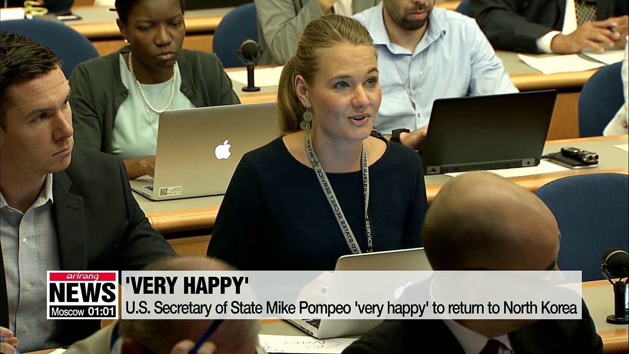 U.S. Secretary of State Mike Pompeo 'very happy' to return to North Korea