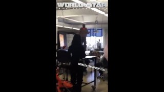 Kanye West Jumps On A Table In A School In Detroit And Tells Everyone To Leave Elon Musk Alone!