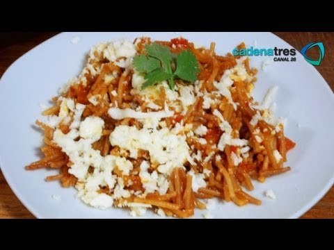 Receta de como preparar fideo seco. Receta de pastas / Receta de fideo / Receta comida mexicana