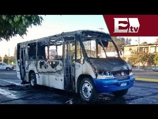 Quema de autobuses tras operativo del ejército  en la finca de Zapopan  / Mario Carbonell