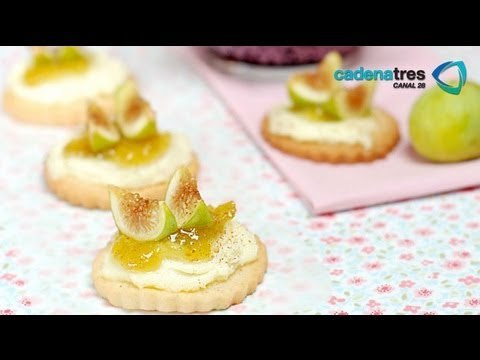 Receta de galletas de queso azul con higos. Receta de galletas / Receta con queso azul / Postres