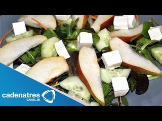 Receta de ensalada de pera asiática. Receta de ensalada / Receta fácil / Receta económica