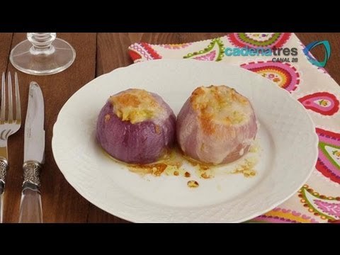 Receta para preparar cebollas rellenas rostizadas. Receta de cebollas / Recetas comida rostizada