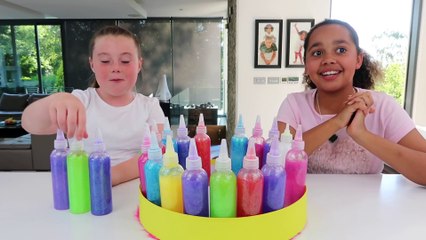 3 COLORS OF GLUE SLIME CHALLENGE!! Slime Fails | Toys AndMe