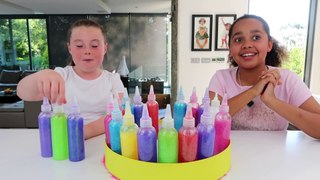3 COLORS OF GLUE SLIME CHALLENGE!! Slime Fails | Toys AndMe