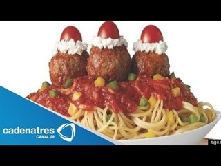 Spaghetti con mini albóndigas