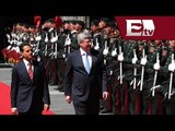 Peña Nieto da bienvenida a Stephen Harper en Palacio Nacional/ Titulares de la tarde