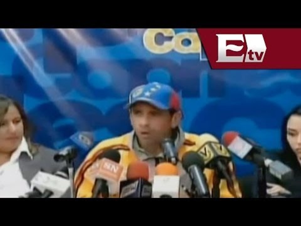 Henrique Capriles: Gobierno terco por seguir con violencia  / Ricardo Salas y Gwendolyne