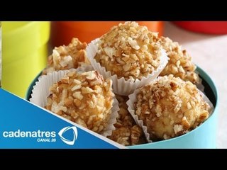 Trufas de Chocolate con Plátano y Nuez / Cómo hacer trufas / Trufas de Chocolate