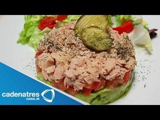 Receta para preparar tártara de atún y aguacate. Receta de tártara de atún / Receta de tártara