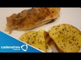 Receta para preparar pescado rostizado en pan con ajo. Receta de pescado / Pescado rostizado