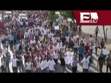 Agentes disparan al aire para disuadir marcha en favor de El Chapo Guzmán  / Andrea Newman