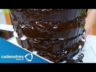 Receta para preparar pastel de chocolate altisimo con vainilla y chocolate. Receta de pastel