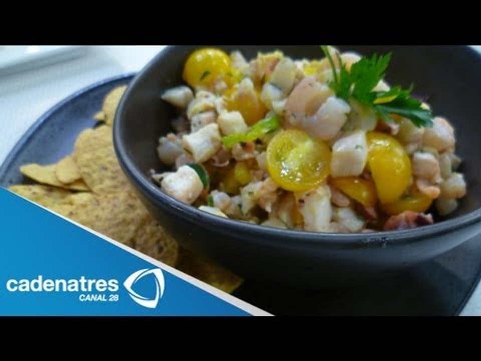Receta para preparar ceviche amarillo. Receta ceviche / Comida mexicana / Ceviche