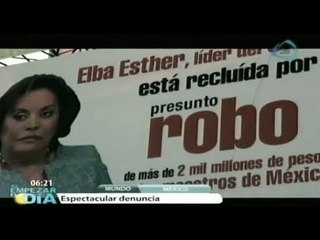 Exhiben en Tabasco espectaculares de Elba Esther Gordillo
