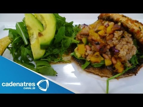 Receta de sandwiches de portobello al grill con trigo. Receta de sandwiches / Bocadillos