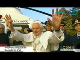 Benedicto XVI pasa una noche tranquila en Castel Gandolfo