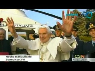 Descargar video: Benedicto XVI pasa una noche tranquila en Castel Gandolfo