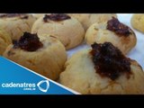 Receta de galletas de parmesano con mermelada de cerezas y jitomate. Comida mexicana