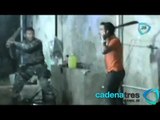 Jóven se resiste a arresto policiaco con machetazos en Campeche