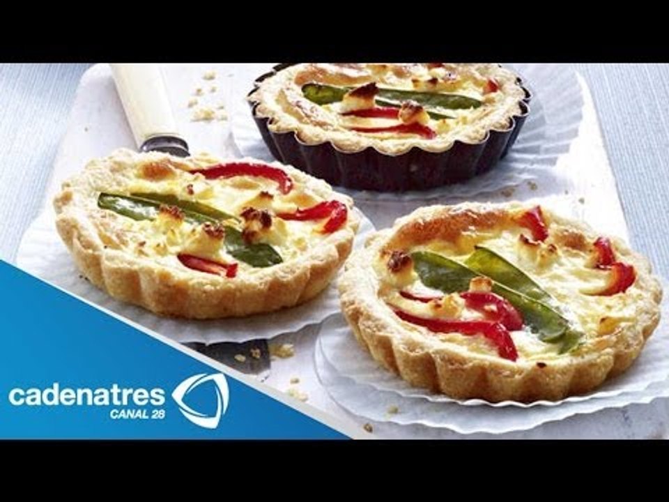 Receta para preparar quiches de espárragos y jaiba o cangrejo. Receta de quiches