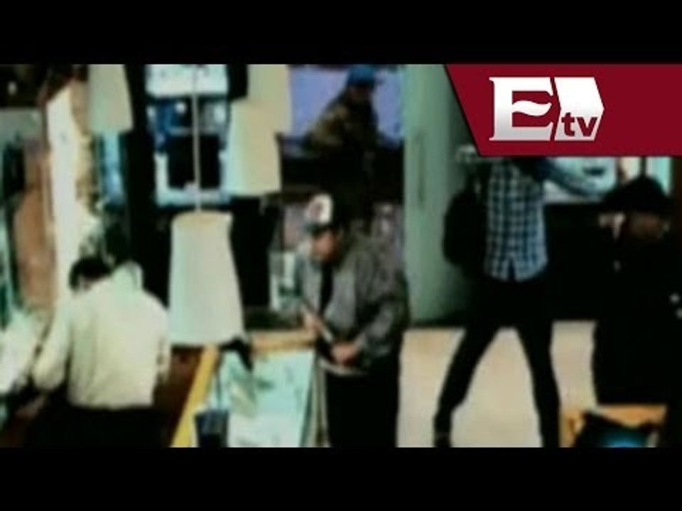 Consignan a presuntos asaltantes de joyería en Santa Fe / Asalto a joyería en Santa Fe (VIDEO)