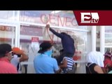Normalistas toman terminal de autobuses en Oaxaca / Gwendolyne Flores