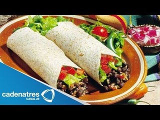 Receta de Burritos de carne adobada con salsa de árbol / Receta de burritos