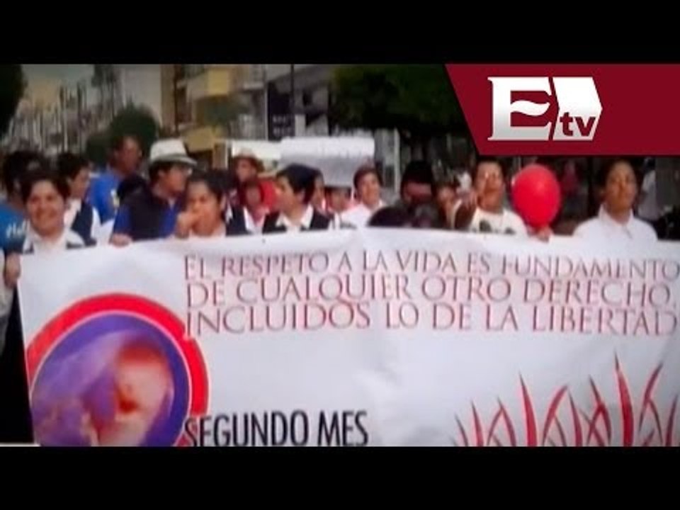 Protestan en contra del aborto y suicidios en Aguascalientes / Gwendolyne Flores