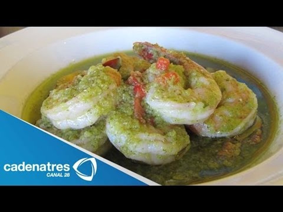 Receta de camarones en Salsa Verde / Receta de cómo preparar camarones en Salsa Verde