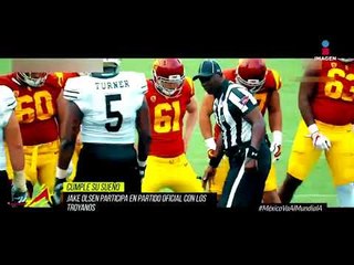 Un joven invidente juega con los Troyanos | Adrenalina