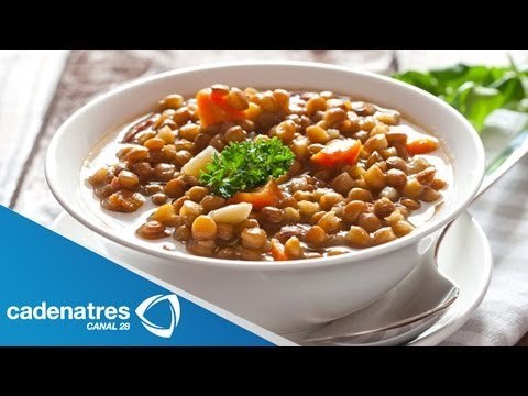 Receta de Lentejas con Tocino / Receta de cómo preparar Lentejas con Tocino