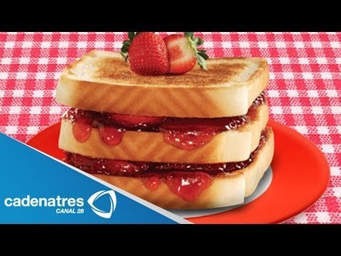 Receta de Pan con Queso y Fresas / Receta de desayunos nutritivos y fáciles